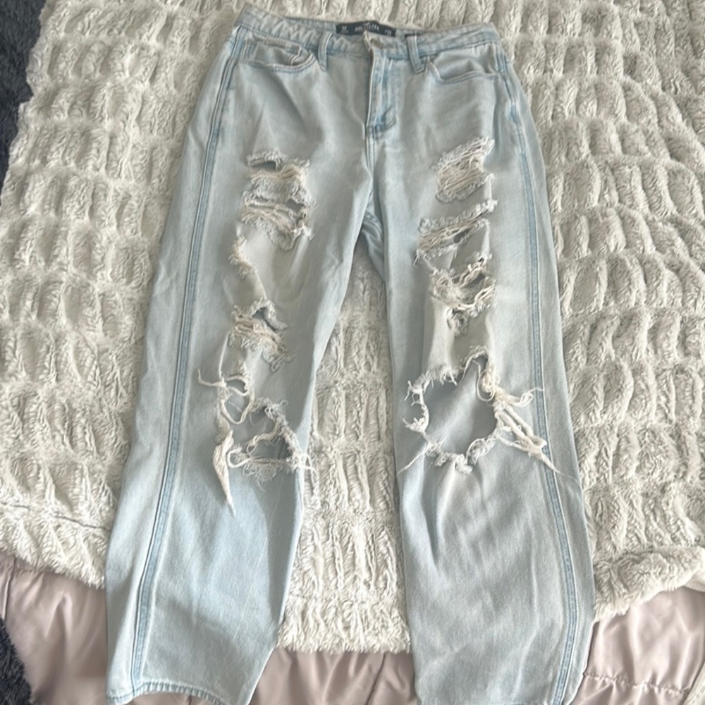 Distressed Light Blue Jeans